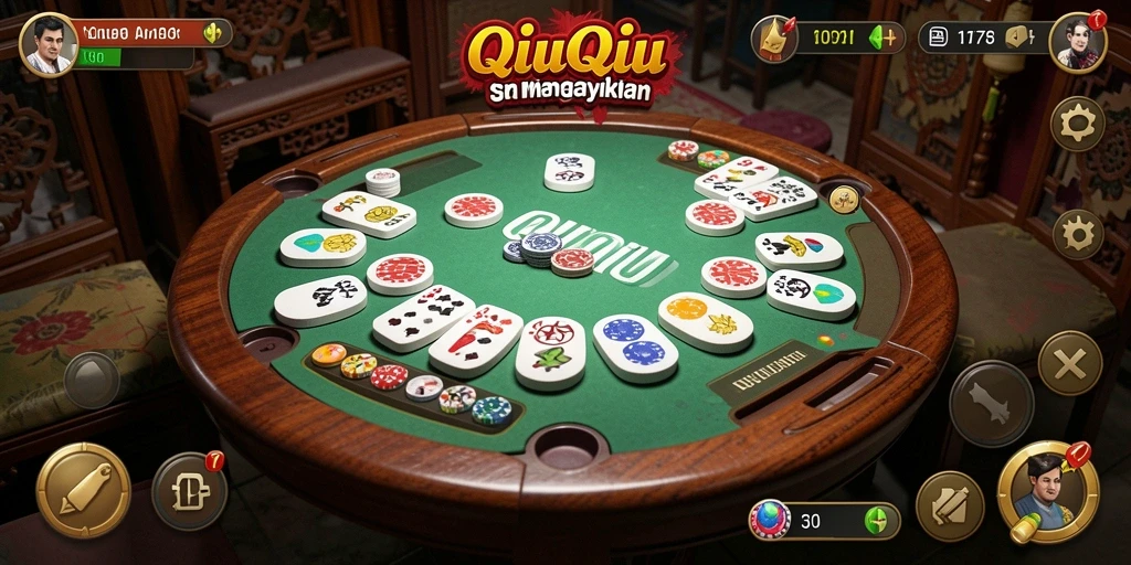Menampilkan gameplay seru aplikasi QiuQiu 3178.