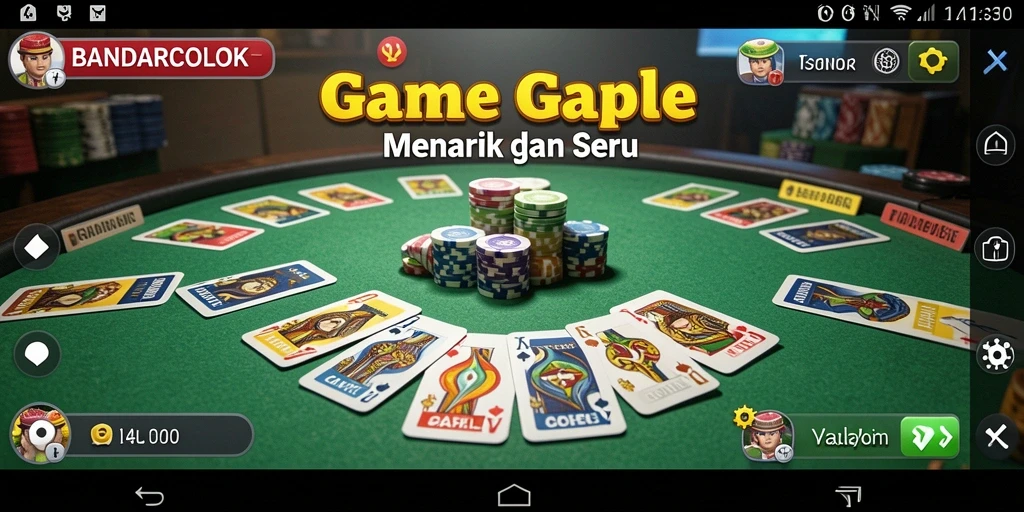 Tampilan gameplay seru dari BANDARCOLOK yang mendebarkan.