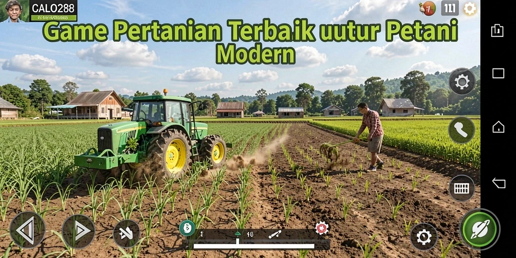 Tampilan gameplay <strong>CALO288</strong> yang menampilkan aktivitas bertani yang seru.