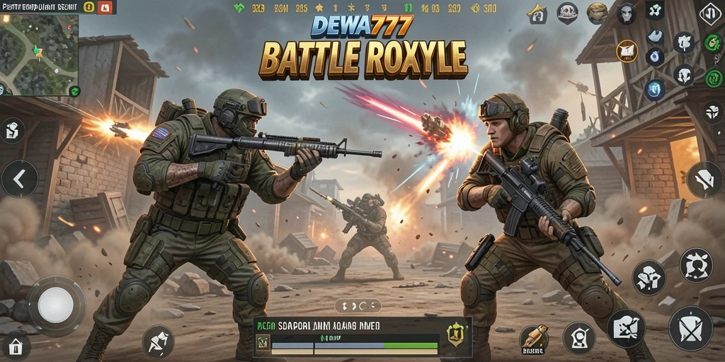 Gameplay seru dalam DEWA777 dengan aksi Battle Royale yang mendebarkan.