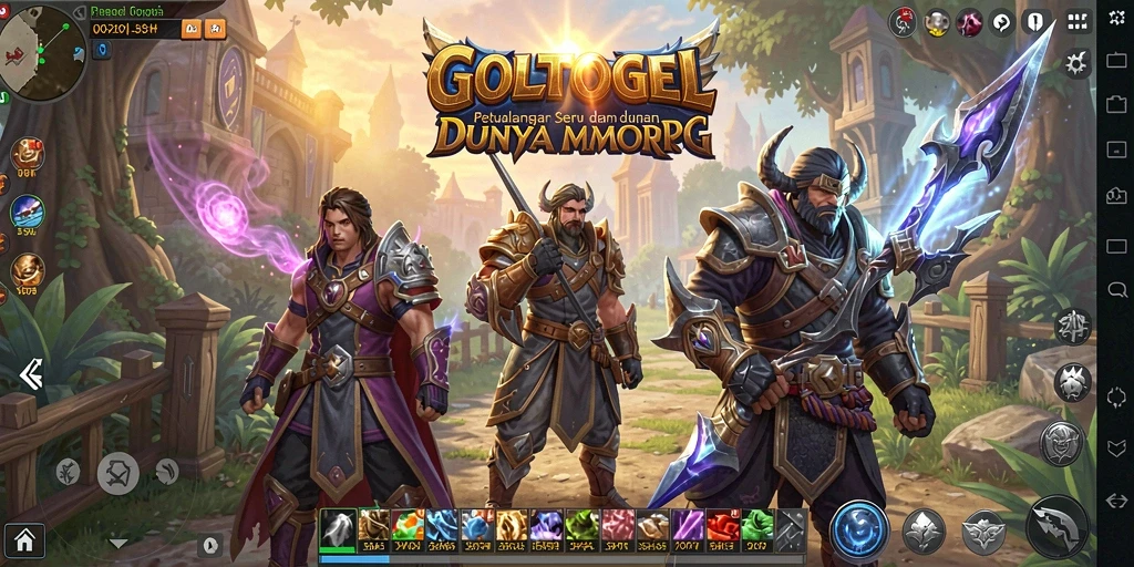 Screenshot menampilkan aksi seru dalam gameplay MMORPG GOLTOGEL.