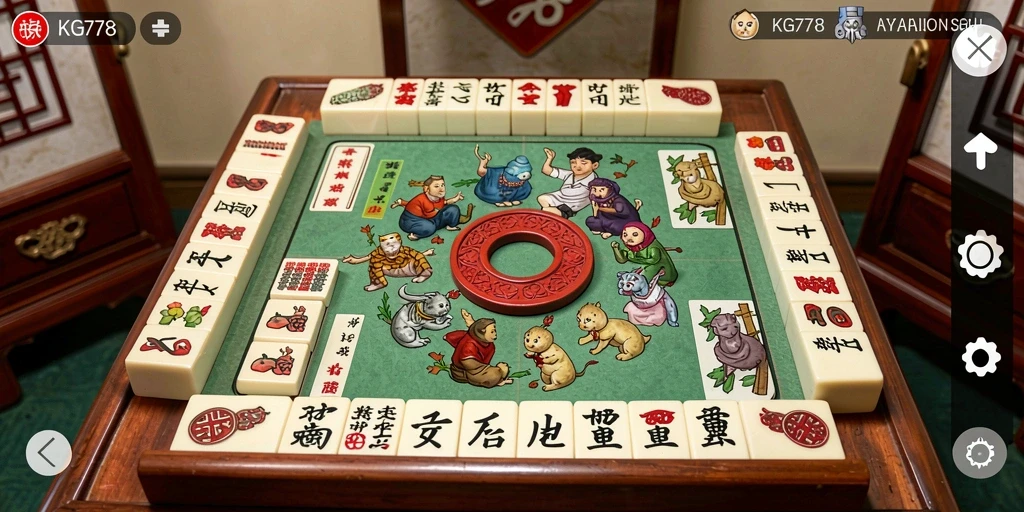 Screenshot KG778 menampilkan gameplay Mahjong yang menarik dan interaktif.