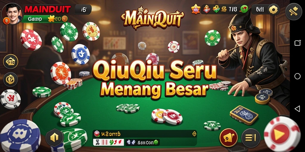 Screenshot gameplay QiuQiu MAINDUIT yang mendebarkan.