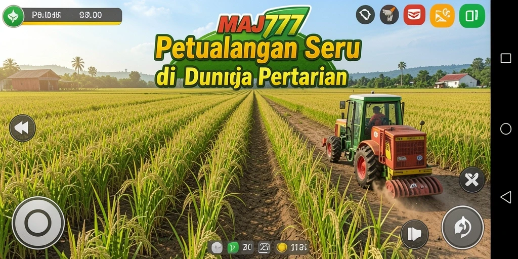 Tampilan gameplay MAJ777 yang menampilkan pengalaman bertani yang nyata.