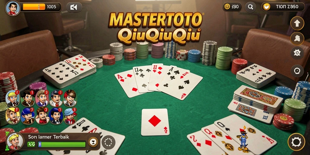 Tampilan menarik dari gameplay QiuQiu MASTERTOTO.