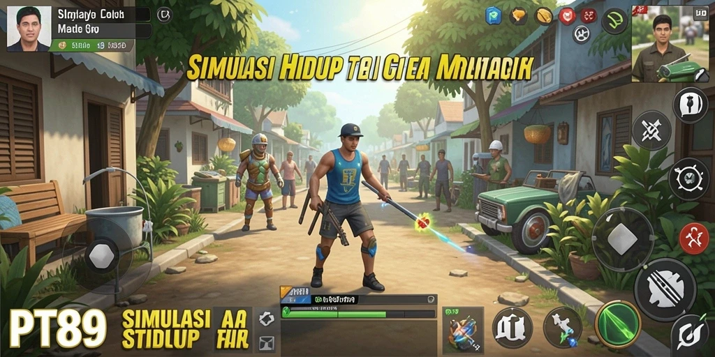 Screenshoot gameplay PT89 menampilkan aksi dan interaksi menarik dalam simulasi.