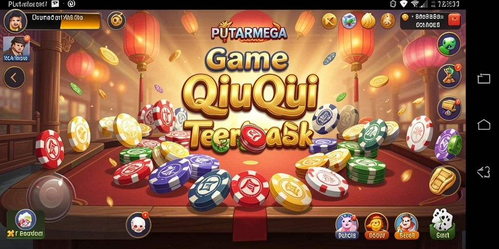 Gameplay PUTARMEGA yang menegangkan dalam permainan QiuQiu.