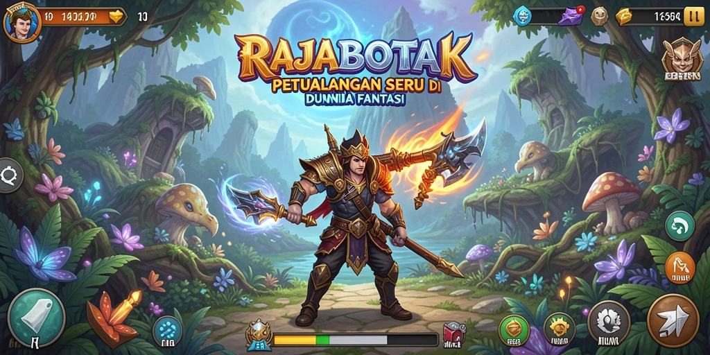 Screenshot gameplay RAJABOTAK menampilkan karakter dalam petualangan seru.