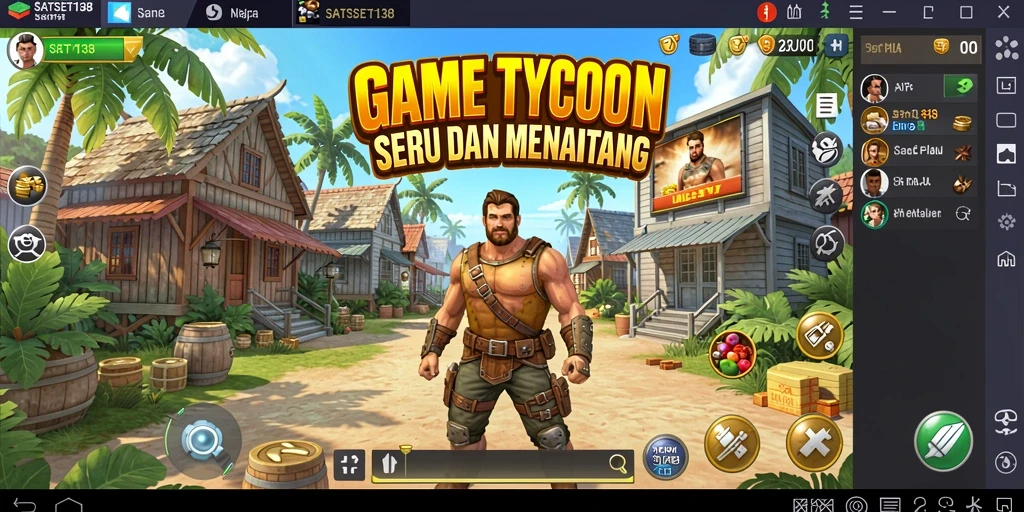 Menggambarkan gameplay Tycoon yang seru dan menantang di SATSET138.