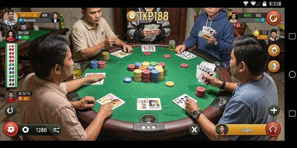 Tangkapan layar gameplay Gaple yang seru dan interaktif.